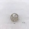Silver tone round LOVE rhinestone pendant charm DIY jewelry making accessory 14mm 3.3g new - Silver Round LOVE Rhinestone Style (Style 49)