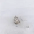 Silver angel wing DIY charm pendant with sparkling cubic zirconia, size 16x13mm, 2.7g weight. - Silver Angel Wings Rhinestone Style (Style 51)