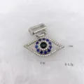 Silver evil eye pendant charm sparkling crystal rhinestones jewelry accessory 28mm size - Silver Evil Eye Rhinestone Style (Style 59)