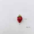 Cute red strawberry copper charm pendant for DIY necklace bracelet jewelry making 11.2mm - Strawberry Style (Style C)