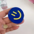 Carino elastico per capelli con smiley blu fascia per capelli coreana accessori donna - Blu