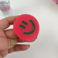 Carino elastico per capelli rosa con smiley per donna dolce accessorio quotidiano di stile - Rosa