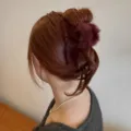 Pince à cheveux en fausse fourrure duveteuse pour femme, grand accessoire de coiffure hiver. - Grande Pince à Cheveux