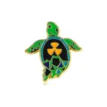 Spilla in lega tartaruga verde simpatico badge animale grazioso distintivo smaltato - CZ0208-2