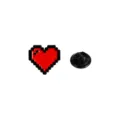 Cute pixel heart enamel pin brooch metal badge for backpack clothes accessories - Red Style (CZ1069-1)
