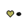 Cute pixel style love heart enamel pin brooch badge for daily clothes and backpacks - Red and Yellow Mix Style (CZ1069-3)