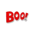 Halloween red glitter BOO letter brooch pin with rhinestone for clothing decoration. - BOO Letter Style
