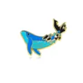Spilla balena cartone animato smalto lega badge simpatico accessorio zaino vestiti - CZ0208-1