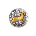 Widder Sternzeichen Brosche Retro Metall Anstecknadel fuer Kleidung Rucksack Accessoires - Widder (CZ0058-8)