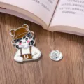 Cute cartoon girl metal enamel brooch pin for sweet student backpack jacket clothing decoration. - Girl Style (CZ0115-3)