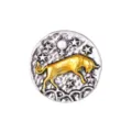 Stier Sternzeichen Metall Brosche Retro Gold Silber Reversnadel fur Kleidung Taschen - Stier (CZ0058-7)