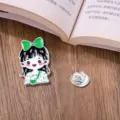 Cute cartoon girl enamel brooch pin sweet student schoolbag metal lapel badge decoration - Girl Style (CZ0115-1)