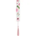 Marcador de libros acrílico impreso con flores de primavera y elegante borla rosa. - Rosa