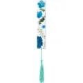 Marcador de libros de acrilico con estampado floral azul y borla estilo botanico. - Azul