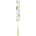 Marcador de borla acrílica impreso de flores de primavera variante, accesorio de lectura. - Blanco