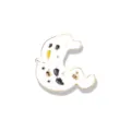Halloween cute ghost enamel brooch pin with pumpkin and broom details, fashion clothing badge. - Ghost Style