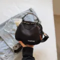 Bolso de concha de moda para mujer bolso cruzado informal elegante pequeno bolso. - Negro