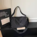 Black geometric travel duffel bag stylish shoulder fitness bag for women gym daily use - Black