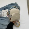 Borsa a tracolla mini minimalista casual da donna, borsa versatile per il commuting quotidiano. - Bianco & Giallo