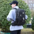 Robuster 35L Outdoor Bergsteiger Rucksack, leichtes Wandern Reise Sport Camping Tasche für Herren. - Schwarz