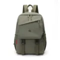 Mochila casual de nylon con doble correa de hombro diseñada para viajes y uso diario. - L / Verde Gris Grande