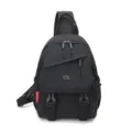 Borsa a tracolla multifunzionale nera borsa da petto per sport all'aperto e tempo libero. - Nero Piccolo