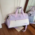 Large capacity travel duffel bag for women, lightweight sports gym bag for short trips. - Purple