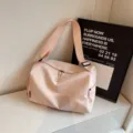 Pink travel duffel bag large capacity fitness gym shoulder bag casual sporty cross-body bag - Pink
