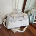 Large capacity travel duffel bag for women sports gym bag lightweight short trip luggage - Gray