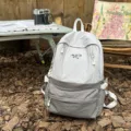 Lightweight outdoor travel backpack with stylish color block design, spacious casual daypack. - Backpack / Dark Gray