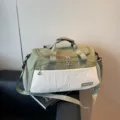 Large capacity travel duffel bag, lightweight sports gym bag for women on short trips. - Green