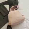 Pink casual canvas backpack stylish daily travel chest bag for women simple design - Pink