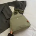 Light Green Casual Canvas Backpack Small Daily Travel Crossbody Bag for Women and Students - Green