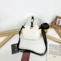 Korean style mini backpack lightweight casual crossbody bag versatile shoulder bag for women - Off White