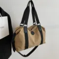 Khaki travel duffel bag large capacity waterproof gym bag casual shoulder weekender bag - Khaki
