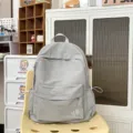 Casual solid color backpack lightweight school bag for students and women travel daily use. - L / Grey Large