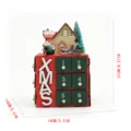 Wooden Christmas Advent Calendar countdown drawer box holiday home decor ornament 14x21cm - Red
