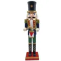 Houten Notenkraker beeldje met trommel, 38cm grote kerstsoldaat voor huisdecoratie. - Soldaat met Trommel (Notenkraker-021) / 38 cm