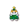 Cute Christmas cat enamel pin metal brooch badge for clothing bags holiday accessory - Christmas Tree Cat (CZ0394-2)