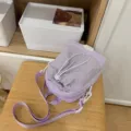 Cute mini purple backpack lightweight casual crossbody shoulder bag for women daily outdoor travel - Purple