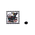 Chinesischer Tierkreis Ratte Briefmarke Emaillernadel, traditionelle Metall Brosche für Kleidung. - Sternzeichen Ratte