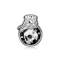Punk Gothic Skull Potion Bottle Enamel Pin Halloween Horror Metal Brooch Badge Decor - Skull Poison Bottle Style