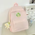 Zaino rosa carino piccolo stile giapponese zainetto casual da viaggio per ragazze e studentesse - Rosa grande + sandwich