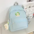 Zaino piccolo stile Ins carino da donna, borsa scolastica azzurro casual per viaggi e scuola. - Blu grande + sandwich