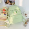 Zaino piccolo carino in stile ins giapponese borsa casual da viaggio leggera donna - Verde piccolo + Sandwich