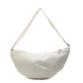 Minimalist canvas dumpling bag, casual crossbody shoulder bag for daily women use, off-white. - Off White