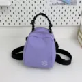 Purple mini canvas backpack casual handbag multi-way shoulder bag for daily travel - Purple