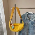 Gelbe Damen Umhängetasche aus Canvas, lässige Freizeittasche, leichte Alltagstasche, modisch. - Gelb & Kleines Mädchen