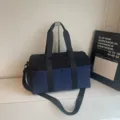 Borsa da viaggio nera e blu di grande capacita, borsa sportiva leggera per le donne. - Nero e Blu
