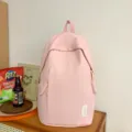 Rosa Schulrucksack für Studenten, großer Kapazität Reise-Schultasche mit stilvollen Stickereudetails. - Rosa